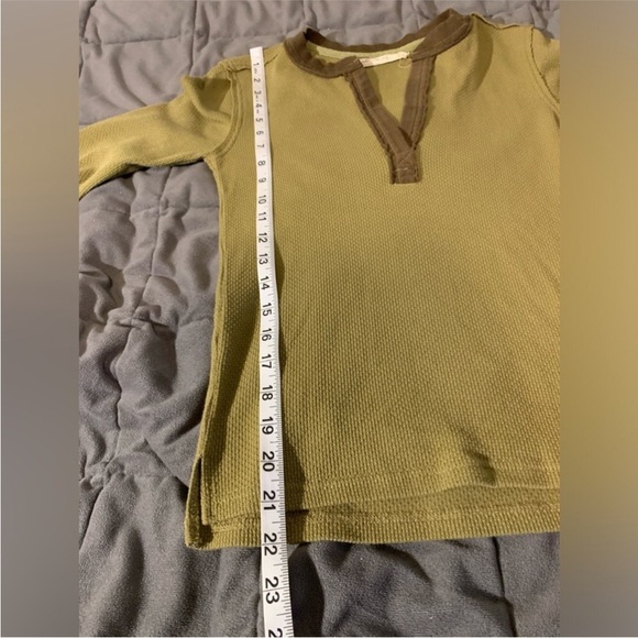 Free People XS We The Free Mikah Thermal Contrast Cuff Waffle Knit Cabincore - Picture 11 of 11